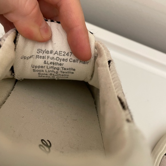 EUC Madewell Sidewalk Low-Top Sneakers in Zebra Calf Hair Size 6.5 - Picture 10 of 10